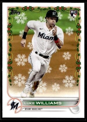 _10 2022 Topps Holiday Miami Marlins #HW186 Luke Williams RC Rookie