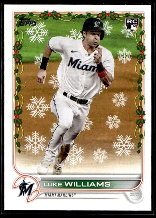 2022 Topps Holiday Miami Marlins #HW186 Luke Williams RC Rookie