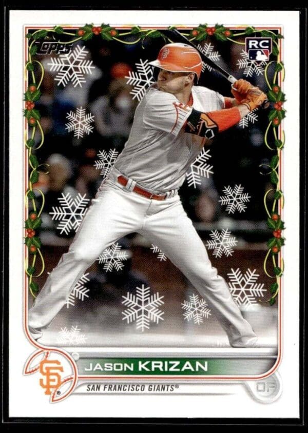 2022 Topps Holiday San Francisco Giants #HW29 Jason Krizan RC Rookie