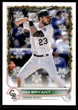 _10 2022 Topps Holiday Colorado Rockies #HW169 Kris Bryant