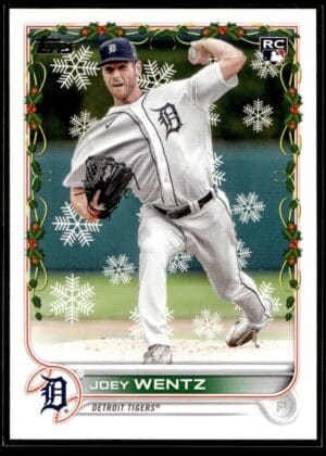 2022 Topps Holiday Detroit Tigers #HW96 Joey Wentz RC Rookie