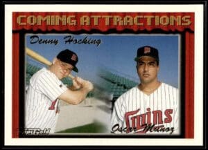 _10 1994 Topps Minnesota Twins #771 Denny Hocking/Oscar Munoz RC Rookie