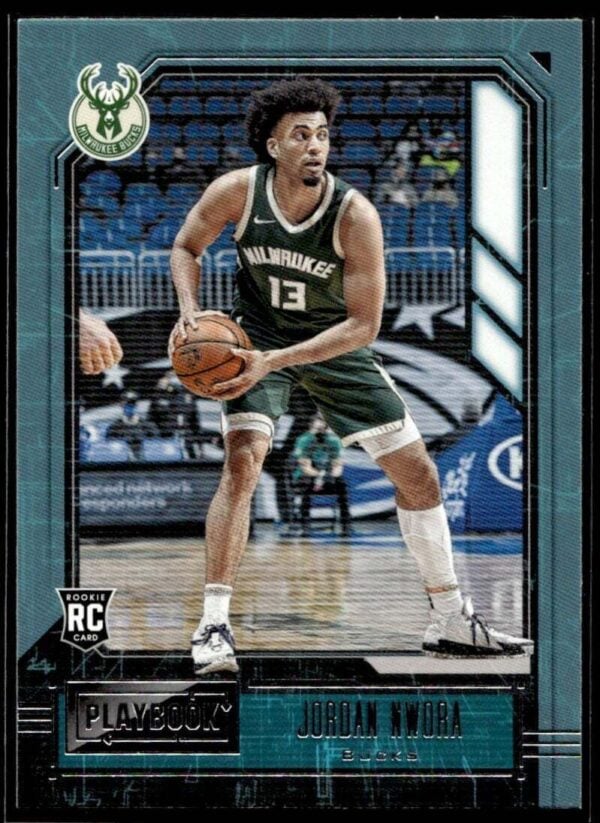 2020 Panini Chronicles Playbook Milwaukee Bucks #170 Jordan Nwora RC Rookie