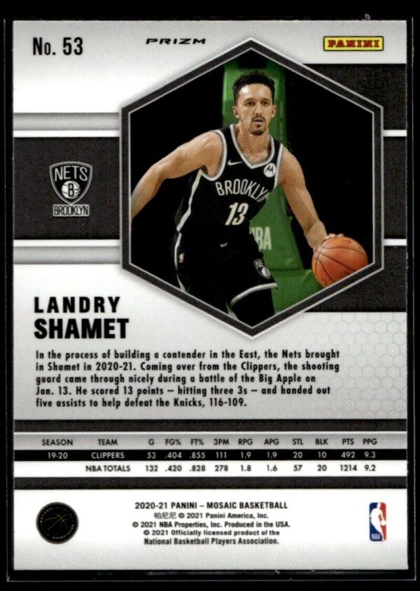 2020 Panini Mosaic Brooklyn Nets #53 Landry Shamet Pink Prizm