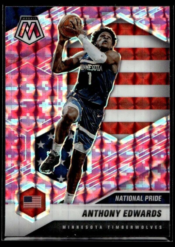 2020 Panini Mosaic Minnesota Timberwolves #252 Anthony Edwards Pink Prizm