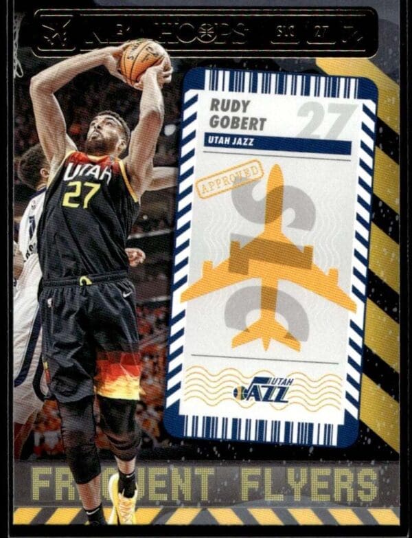 2021 Hoops Frequent Flyers Utah Jazz #3 Rudy Gobert