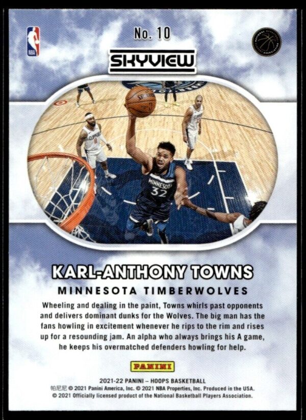2021 Hoops Skyview Minnesota Timberwolves #10 Karl-Anthony Towns