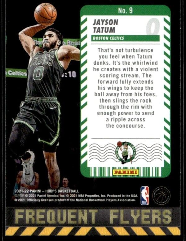 2021 Hoops Frequent Flyers Boston Celtics #9 Jayson Tatum