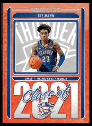 2021 Hoops Class of 2021 Oklahoma City Thunder #22 Tre Mann RC Rookie