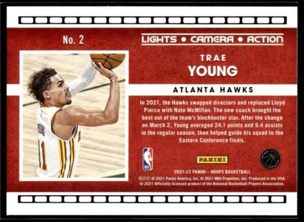 2021 Hoops Lights Camera Action Atlanta Hawks #2 Trae Young