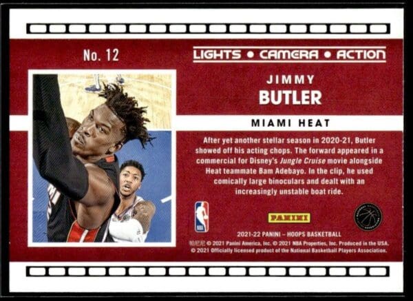 2021 Hoops Lights Camera Action Miami Heat #12 Jimmy Butler