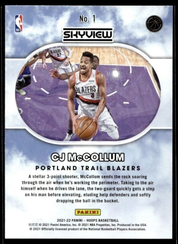 2021 Hoops Skyview Portland Trail Blazers #1 CJ McCollum