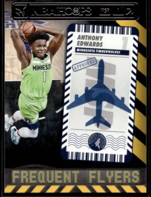 2021 Hoops Frequent Flyers Minnesota Timberwolves #7 Anthony Edwards RC Rookie