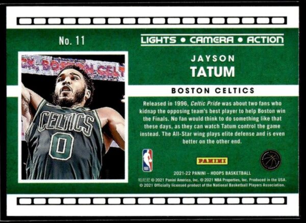 2021 Hoops Lights Camera Action Boston Celtics #11 Jayson Tatum