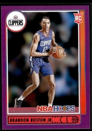 _10 2021 Hoops Los Angeles Clippers #233 Brandon Boston Jr. RC Rookie Purple