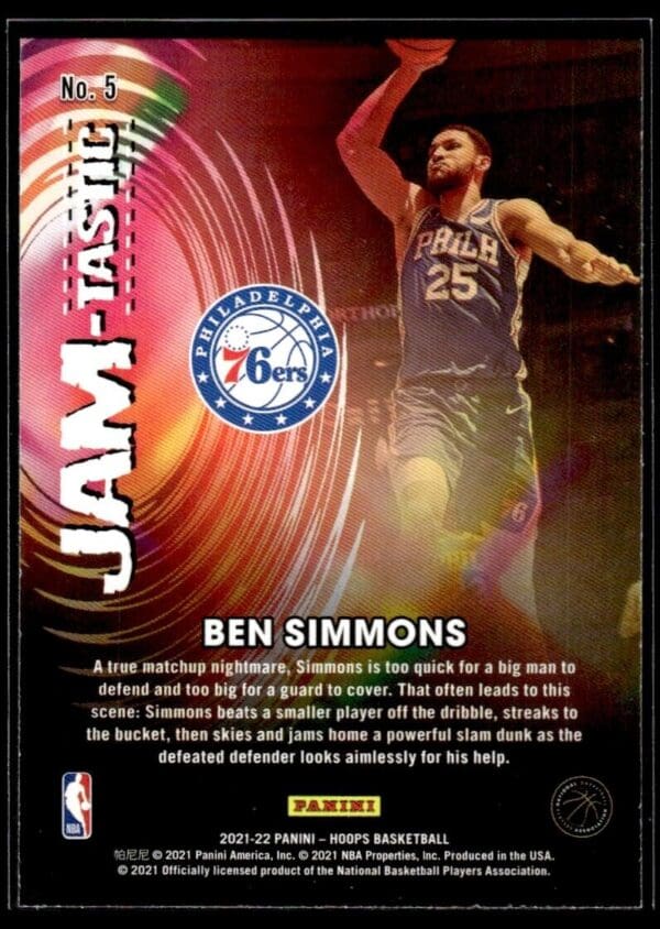 2021 Hoops JAM-tastic Philadelphia 76ers #5 Ben Simmons