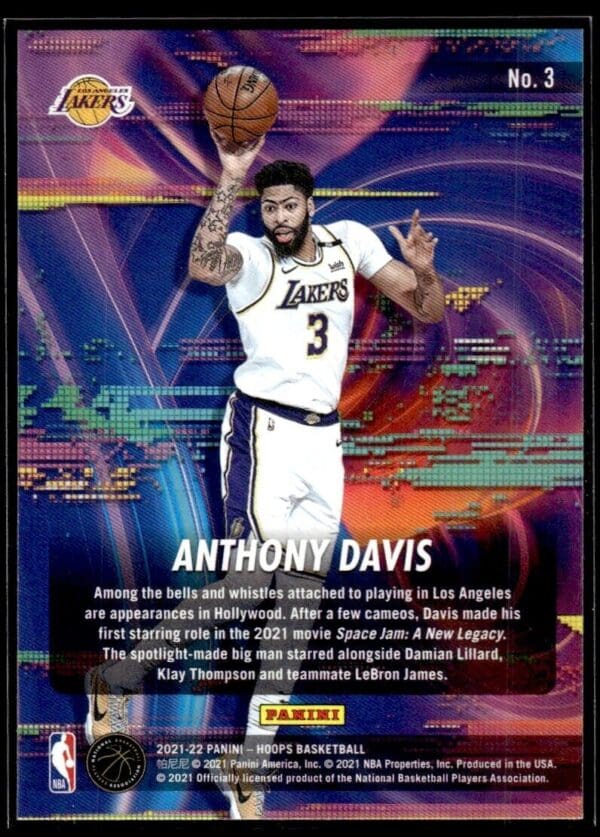 2021 Hoops Hoopla Los Angeles Lakers #3 Anthony Davis