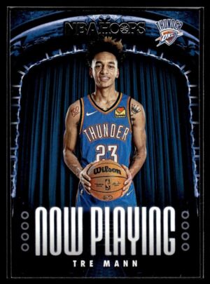 _10 2021 Hoops Now Playing Oklahoma City Thunder #18 Tre Mann RC Rookie