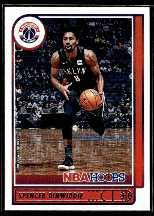 2021 Hoops Washington Wizards #200 Spencer Dinwiddie Red Back