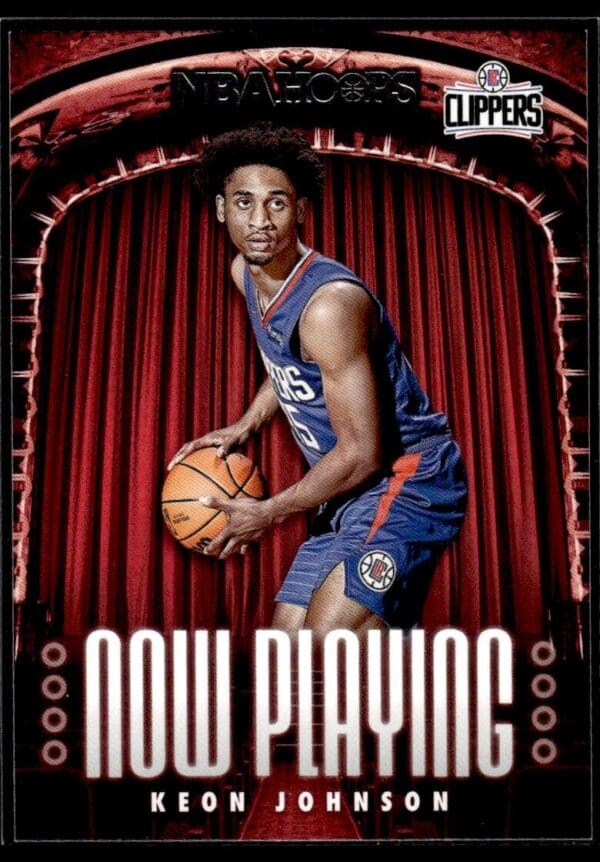 _10 2021 Hoops Now Playing Los Angeles Clippers #21 Keon Johnson RC Rookie