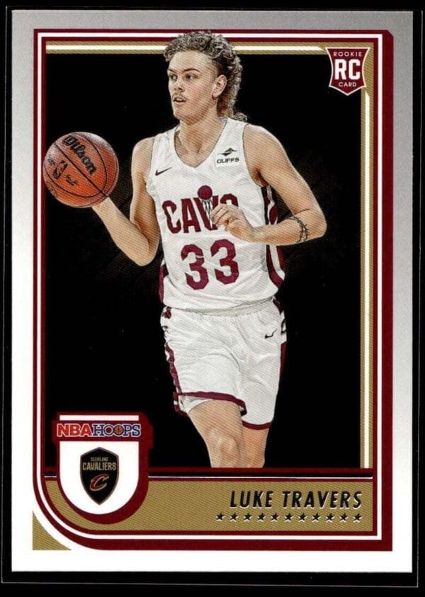 _10 2022 NBA Hoops Cleveland Cavaliers #272 Luke Travers RC Rookie
