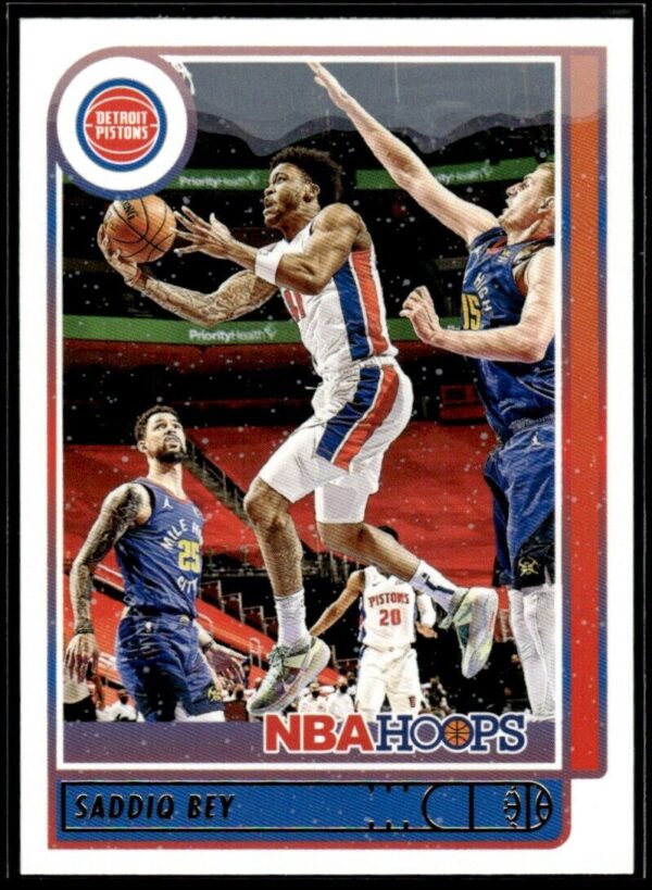 _10 2021 NBA Hoops Detroit Pistons #155 Saddiq Bey RC Rookie
