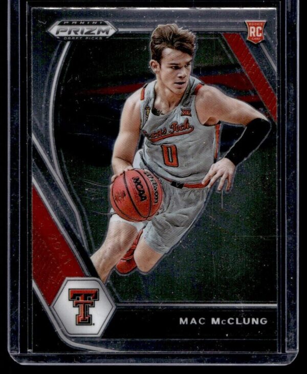 2021 Panini Prizm Draft Picks Texas Tech Red Raiders #39 Mac McClung RC Rookie O
