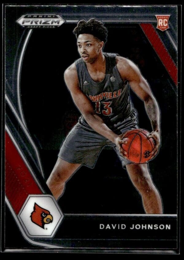 2021 Panini Prizm Draft Picks Louisville Cardinals #38 David Johnson RC Rookie