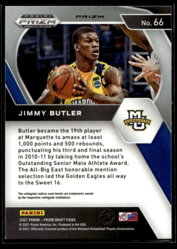 _10 2021 Panini Prizm Draft Picks Marquette Golden Eagles #66 Jimmy Butler Orange Cr