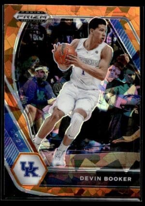 2021 Panini Prizm Draft Picks Kentucky Wildcats #70 Devin Booker Orange Cracked