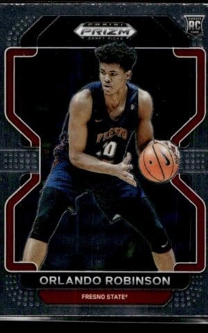 2022 Panini Prizm Draft Picks Fresno State #66 Orlando Robinson RC Rookie