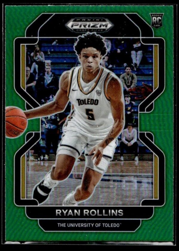 2022 Panini Prizm Draft Picks University of Toledo #86 Ryan Rollins RC Rookie Gr