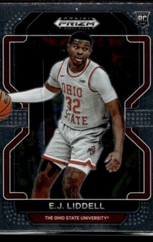 2022 Panini Prizm Draft Picks Ohio State University #74 E.J. Liddell RC Rookie