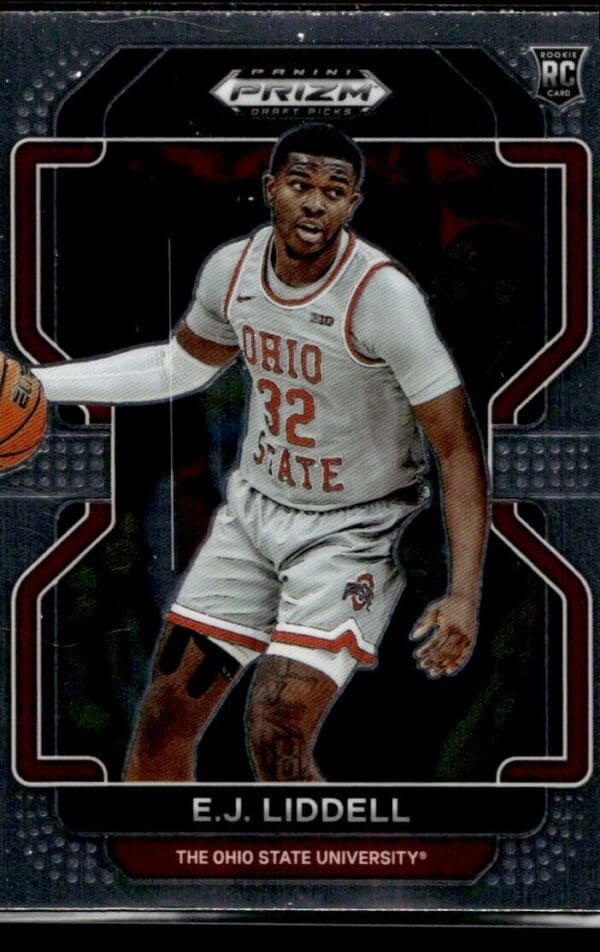 2022 Panini Prizm Draft Picks Ohio State University #74 E.J. Liddell RC Rookie
