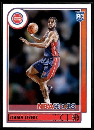 _10 2021 NBA Hoops Detroit Pistons #208 Isaiah Livers RC Rookie