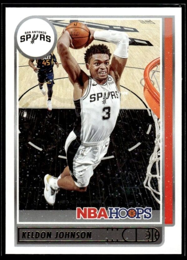 _10 2021 NBA Hoops San Antonio Spurs #34 Keldon Johnson