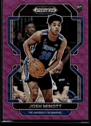 _10 2022 Panini Prizm Draft Picks University of Memphis #94 Josh Minott RC Rookie Pu