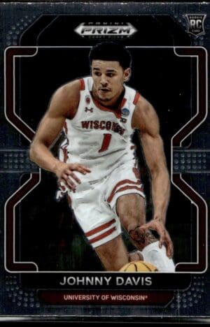 2022 Panini Prizm Draft Picks University of Wisconsin #59 Johnny Davis RC Rookie