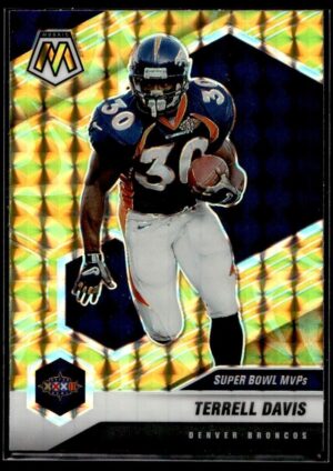 2021 Panini Mosaic Denver Broncos #296 Terrell Davis Gold refractor