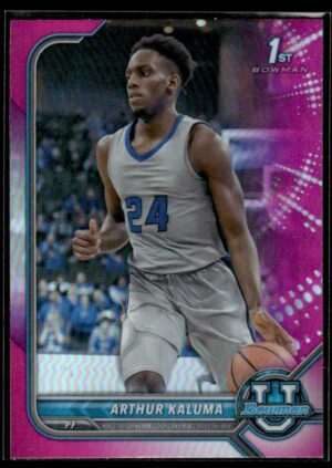 2022 Topps Bowman University  #13 Arthur Kuluma Pink Refractor