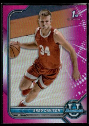 2022 Topps Bowman University  #30 Brad Davison Pink Refractor