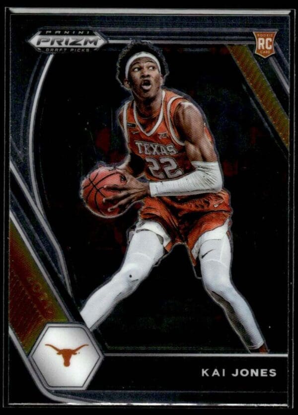 _10 2021 Panini Prizm Draft Picks Texas Longhorns #14 Kai Jones RC Rookie