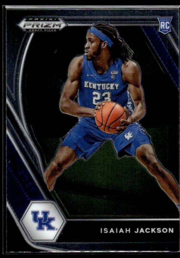 _10 2021 Panini Prizm Draft Picks Kentucky Wildcats #16 Isaiah Jackson RC Rookie