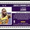 2021-22 Hoops Lights Camera Action LeBron James Los Angeles Lakers #28