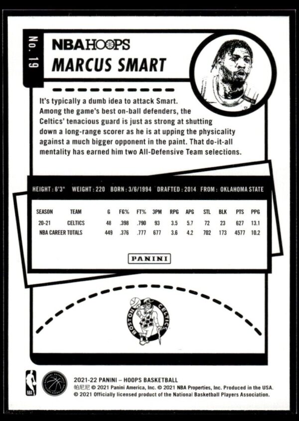 2021 NBA Hoops Winter Edition Boston Celtics #19 Marcus Smart