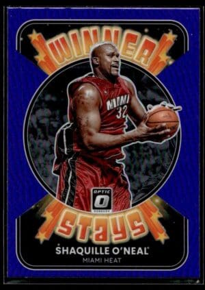 _10 2021 Donruss Optic Winner Stays Miami Heat #9 Shaquille O'Neal Purple