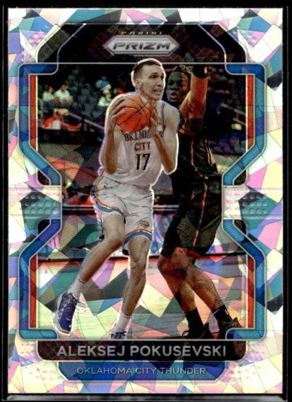 2021 Panini Prizm Oklahoma City Thunder #225 Aleksej Pokusevski Cracked Ice