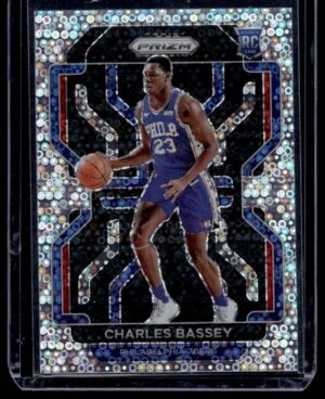 2021 Panini Prizm Philadelphia 76ers #304 Charles Bassey RC Rookie Silver Disco