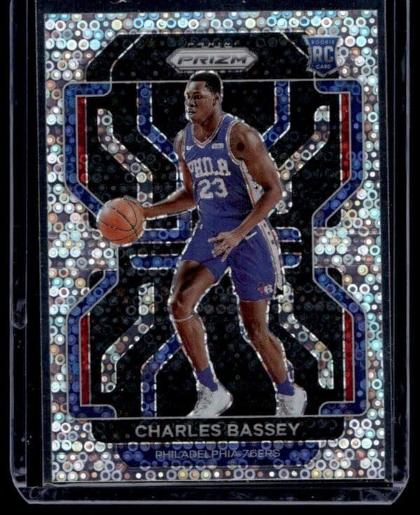 2021 Panini Prizm Philadelphia 76ers #304 Charles Bassey RC Rookie Silver Disco