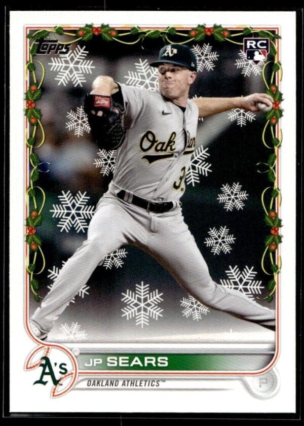 _10 2022 Topps Holiday Oakland Athletics #HW80 JP Sears RC Rookie